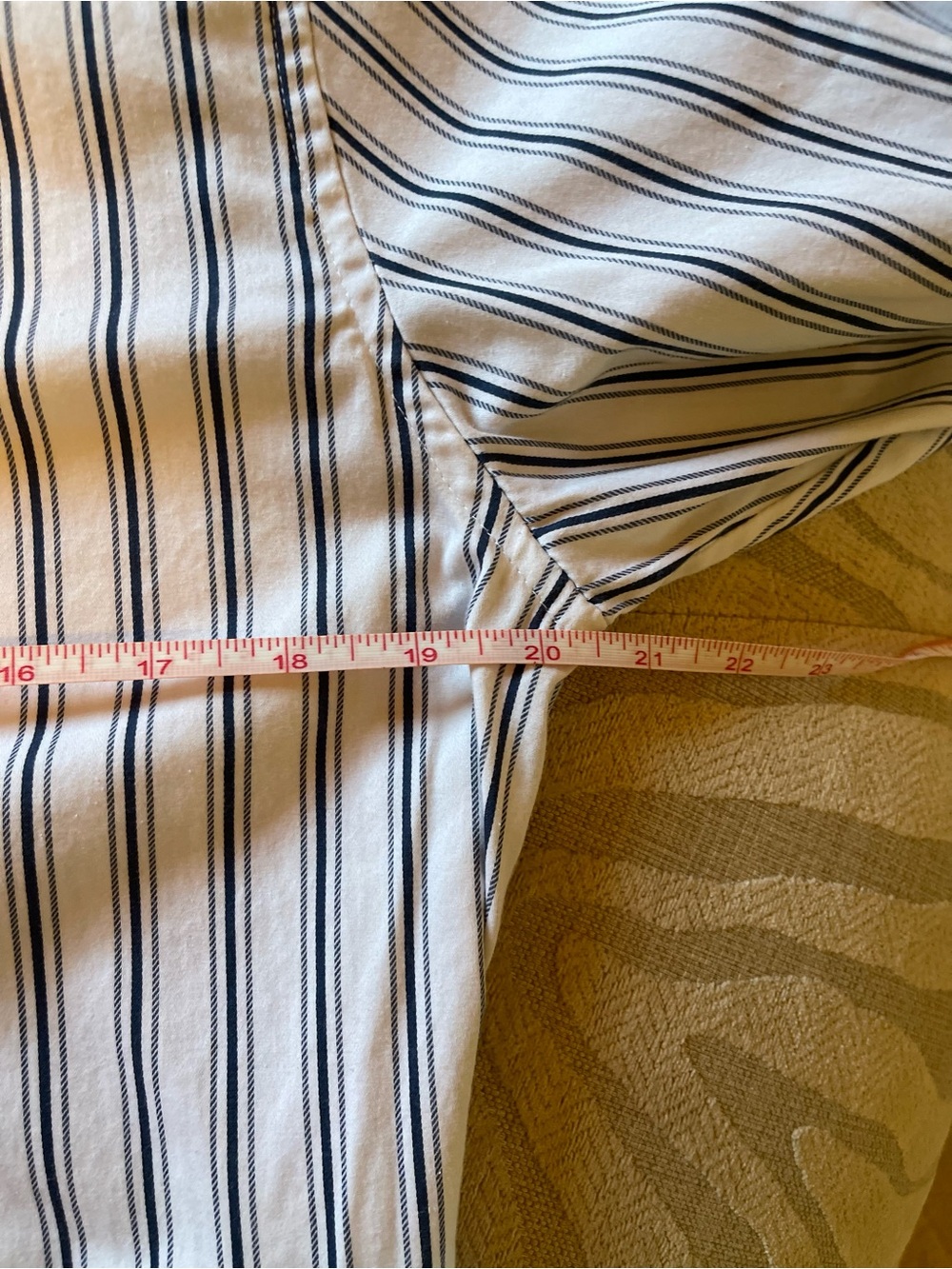Classic Stripe Cotton-Blend Pajama Set in White and Blue - Picture 8 of 9